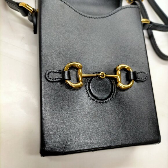 Gucci Black Leather Shoulder Bag mon590-101625 - Picture 7 of 16